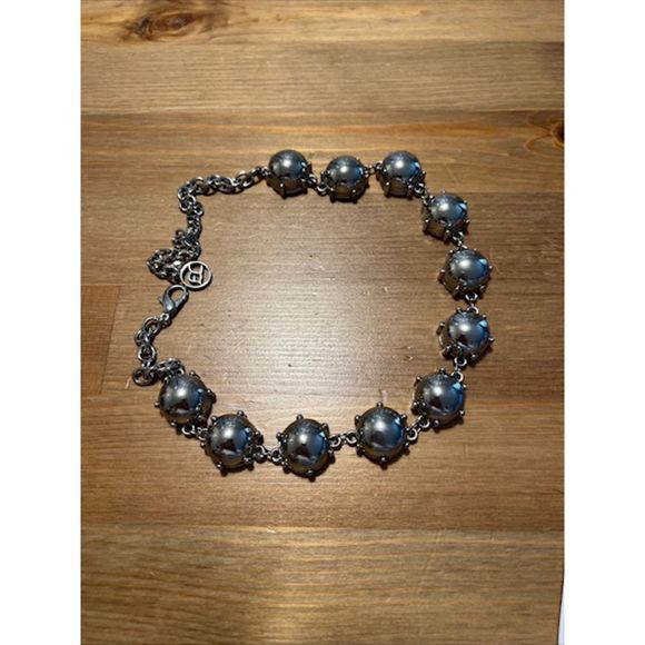 EL Erica Lyons Silver Tone Metallic Lobster Claw Clasp 16 Inch Choker Necklace - Picture 4 of 8